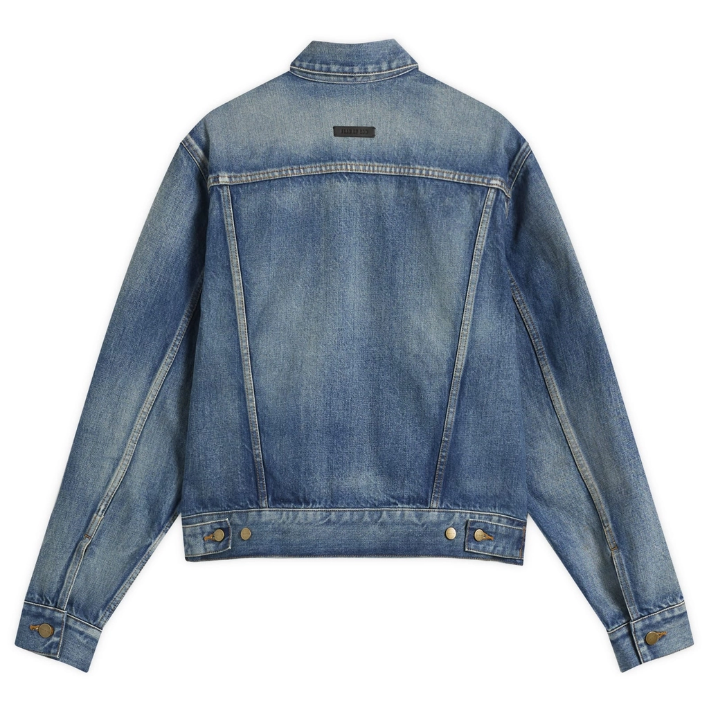 Fear of God Men's Trucker Jacket Mid Indigo